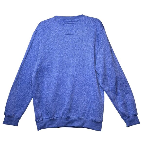 Reason Sweater Mens Large Blue Crewneck Pullover Mountain Patch Logo New NYC - Picture 3 of 11